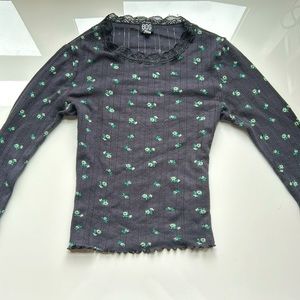 Urban outfitters BDG long sleeve floral lace shirt
